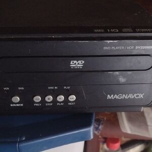 Black DVD Player VCR Combo